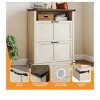 Shoe Cabinet Storage Cabinet Shoe Cabinet with FlipOut Compartments for Entryway - 2 of 4