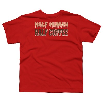 Boy's Design By Humans Funny Halloween Costume For Coffee Addicts By TeeShirtMadness T-Shirt