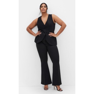 Women's Plus Size Asha Talia Pant - black | CITY CHIC