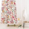 Ninola Design Meadow Perennial Botanical Red Shower Curtain Red - Deny Designs: Polyester Microfiber, Buttonhole Top, Machine Washable - 2 of 2
