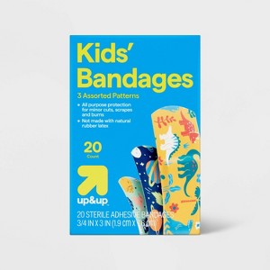 Patterned Bandages Design 1 - Dinos/Planets/Dogs - 20ct - up&up™ - 1 of 3