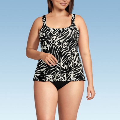 Lands' End Women's Adjustable Scoop Neck Flutter Tankini Top