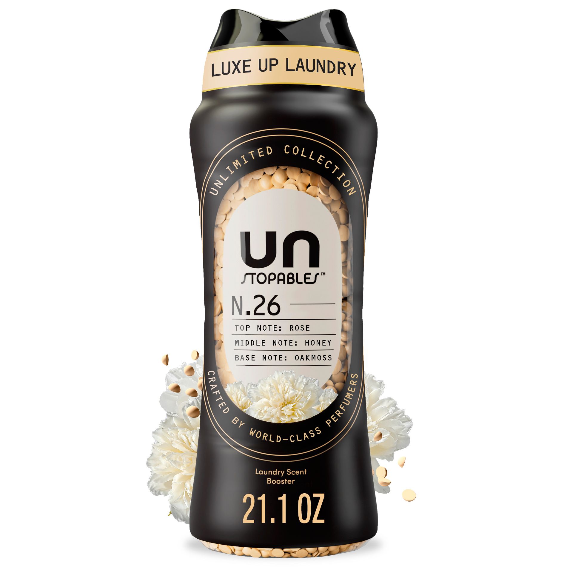 Downy Unstopables Unlimited Scent Booster Beads Laundry Additives - Rose Honey Oakmoss - 21.1oz: Bleach-Free Plastic Bottle