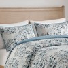 3 Pcs Elegant Floral Print Cotton Comforter Set, All Season Stylish Home Textile fits Lux Bedroom Decor - 2 of 4