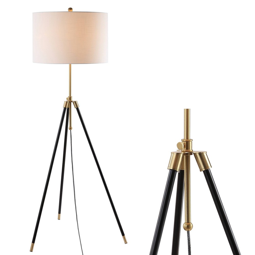 Photos - Floodlight / Street Light 67" Adjustable Metal Lucius Floor Lamp: Modern Tripod Design, Silk Cord In