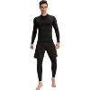 Anna-Kaci Active Men's Long Sleeve Compression Shirt with Contrast Stitching and Athletic Fit - 2 of 4