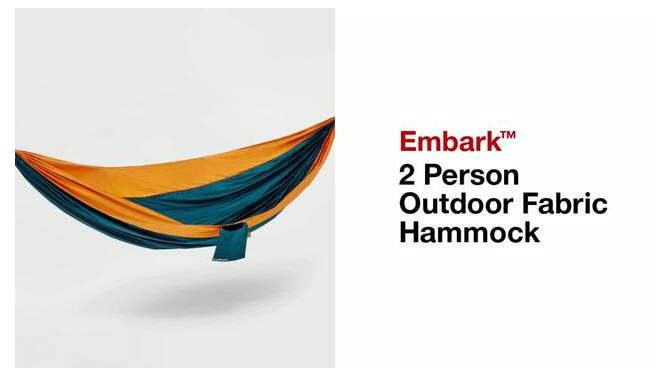2 Person Outdoor Fabric Hammock - Embark&#8482;, 2 of 9, play video