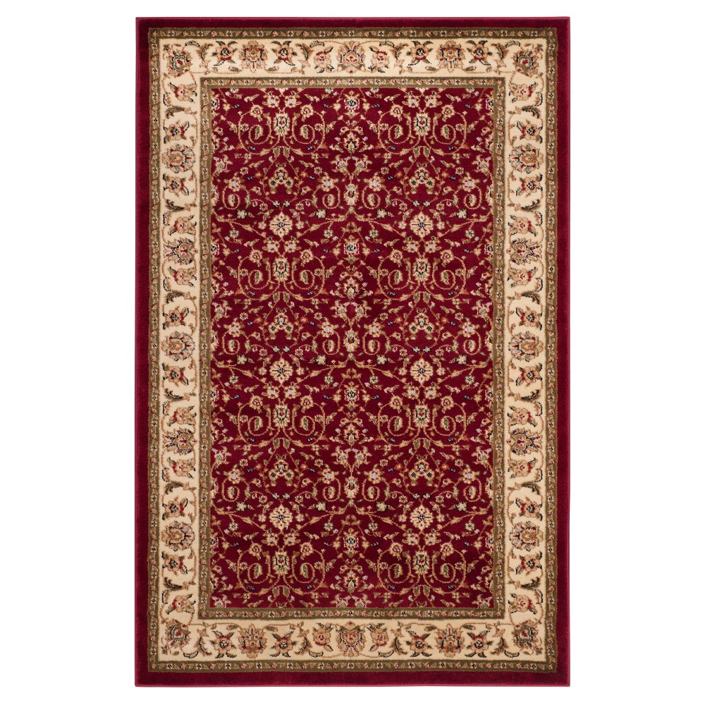 3'3inX5'3in Geometric Accent Rug Red/Ivory - Safavieh