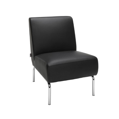 Armless Modular Lounge Chair Black - OFM