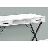 Monarch Specialties Computer Desk Home Office Laptop Left Right Set-Up Storage Drawers 42InchL Work Metal Laminate White Black Contemporary Modern - 3 of 4