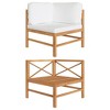 vidaXL Solid Teak Wood Corner Sofa with Cream Cushions – Durable, Weather-Resistant and Easy to Clean Outdoor Patio Furniture - 2 of 4