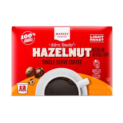 Hazelnut Light Roast Coffee - Single Serve Pods - 12ct - Market Pantry&trade;