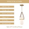 Claxy Modern Gold Pendant Light With Teardrop Shade Adjustable Height for Kitchen,Hallway,Entryway - 3 of 4