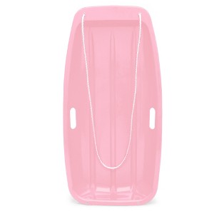 Best Choice Products 35in Kids Outdoor Plastic Sport Toboggan Winter Snow Sled Board w/ Pull Rope, 2 Handles - 1 of 4
