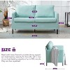 TYBOATLE 51" Modern Small Loveseat Sofa, 2‑Seater Fabric Couch with Iron Legs for Apartment, Office, Dorm, or Bedroom, Black - 2 of 4