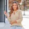 Women's Trendy Ribbed Cutout Sweater - Cupshe - 3 of 4