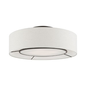 Livex Lighting Ellsworth 4 - Light Semi-Flush Mount in  Brushed Nickel/Shiny White - 1 of 3