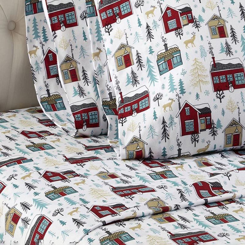 Shavel Micro Flannel Printed Sheet Set - Cabins, 2 of 5