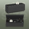 43.5" Faux Leather Storage Ottoman Bench with Stitching and Safety Hinges for Bedroom & Entryway - 2 of 4