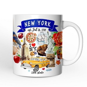 Artistic New York State Themes and Landmarks Mug (Non-Custom Only)| OrnamentallyYou - 1 of 4