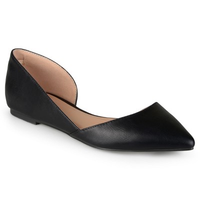 Journee Collection Womens Cortni Slip On Pointed Toe D'Orsay Flats