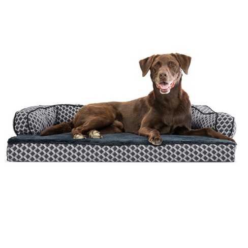 Furhaven Plush Decor Comfy Couch Orthopedic Sofa Style Dog Bed Large Diamond Gray Target