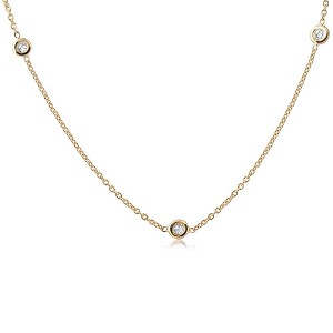Pompeii3 1/4ct Diamonds By The Yard 18" 14K Yellow Gold Women's Necklace - 1 of 3