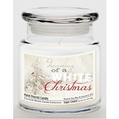 Courtside Market White Christmas Sugar Cookie 18oz Soy Wax Candle Glass Jar & Lid