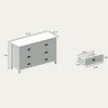 MasterDrawer Dresser with 6 Deep Drawers, Interlocking System, Pre-Assembled Glides, Classic White - 3 of 4