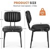 DOMETOUR Mid-Century Modern Kitchen Chair Set of 2 Dining Chairs-Upholstered, with Faux Leather Cushion Seat for Dining Room - 2 of 4
