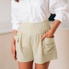 Women's Chic Linen Blend Ruffle Shorts for Women - Cupshe - 3 of 4