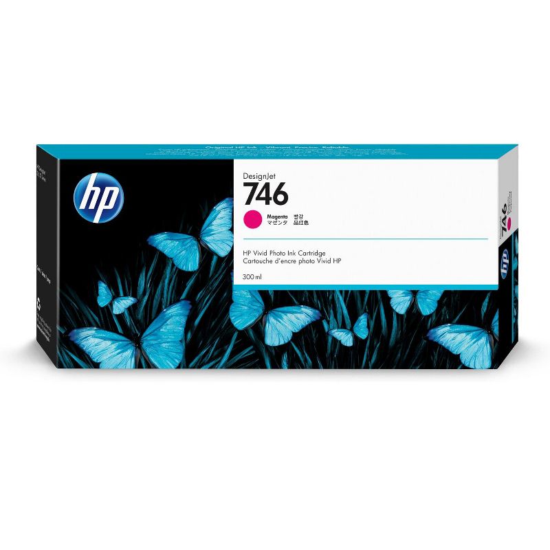 HP Inc. 746 300-ml Magenta DesignJet Ink Cartridge, P2V78A, 1 of 5