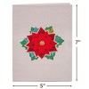 Paper Love Poinsettia Flowers Pop Up Christmas Card, For Christmas or Holidays - 5" x 7" Cover, Includes Envelope and Note Tag - 2 of 4