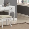 Vynxaria Classic 1pc Vanity Set with Stool - White Finish, Open-Up Mirror & Unique Legs - 3 of 4