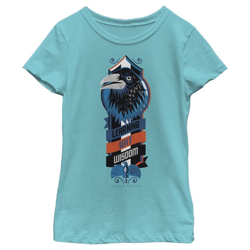 Girl's Harry Potter Ravenclaw Bird Emblem T-Shirt, 1 of 4