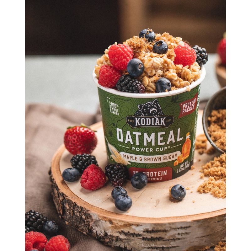 Kodiak Cakes Protein-Packed Single-Serve Oatmeal Cup Maple &#38; Brown Sugar - 2.12oz, 3 of 10
