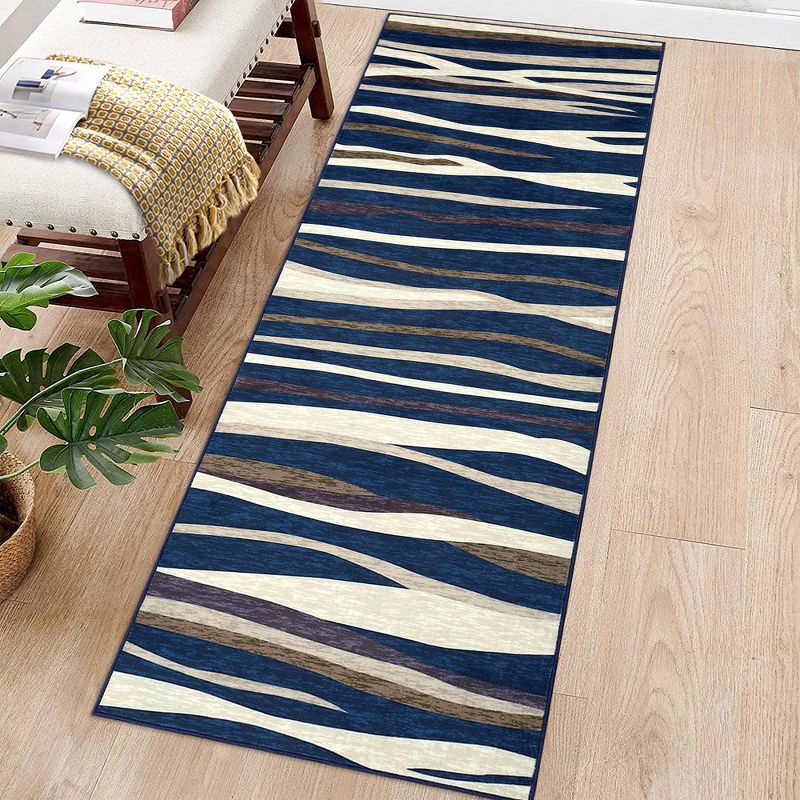 Modern Abstract Area Rug Colorful Throw Carpet Contemporary Area Rugs, 3 of 9