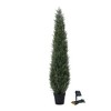 DR.Planzen Artificial Cedar Tree Christmas Trees with a pretty light strip, Faux lighted Tree Perfect for Christmas Home Decor set of 1 pack. - 2 of 4
