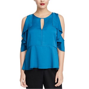 Rachel Roy Womens Ruffled Cold Shoulder Blouse - 1 of 1