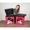 Ukonic Disney Mickey & Minnie 15-Inch Storage Bin Cube Organizers with Lids | Set of 2 - image 4 of 4