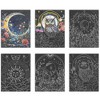 Brea Reese: Scratch Art Paper Pad - Moonlight Garden, 6 Designs, DIY Adult Craft - 3 of 4