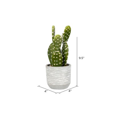 Festive 12" Outdoor Potted Plastic Cactus Tabletop Centerpiece