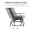 4 Pieces Gliders Set, Outdoor Furniture Sets with 2-Person Glider Patio Bench, Single Sling Chair and Glass Coffee Table for Backyard, Lawn and Garden - 4 of 4