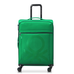 United Colors of Benetton x DELSEY PARIS Medium Checked Color Block 23" Softside Spinner Suitcase - 1 of 4