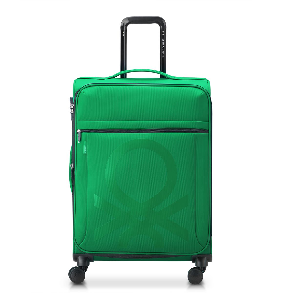 United Colors of Benetton x DELSEY PARIS Medium Checked Color Block 23" Softside Spinner Suitcase - thumbnail 9