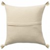 18" X 18"  And Ivory 100% Cotton Striped Zippered Pillow - 4 of 4