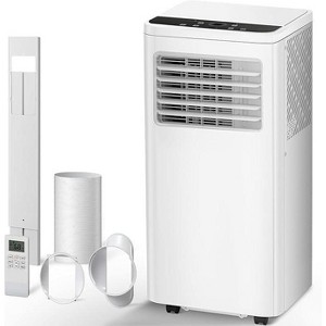 R.W.FLAME 8,000 BTU Portable AC, 3-in-1 Unit with 4 Modes, Timer, LED Display, Remote & Install Kit, for Bedroom/Living Room/Office, White. - 1 of 4