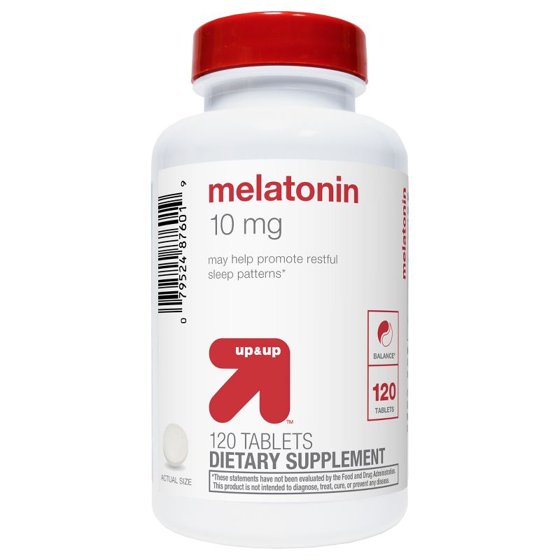 Melatonin Dietary Supplement Tablets - 120ct - up &#38; up&#8482;, 1 of 5