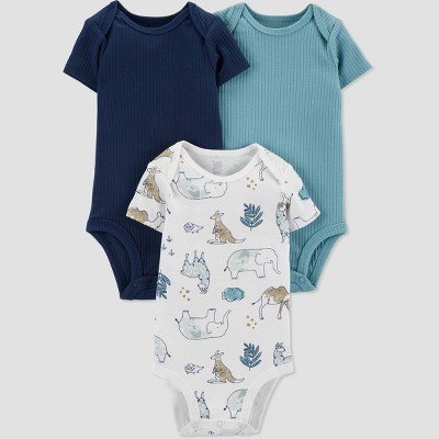 Carter's Just One You®️ Baby Boys' 3pk Safari Bodysuit Blue
