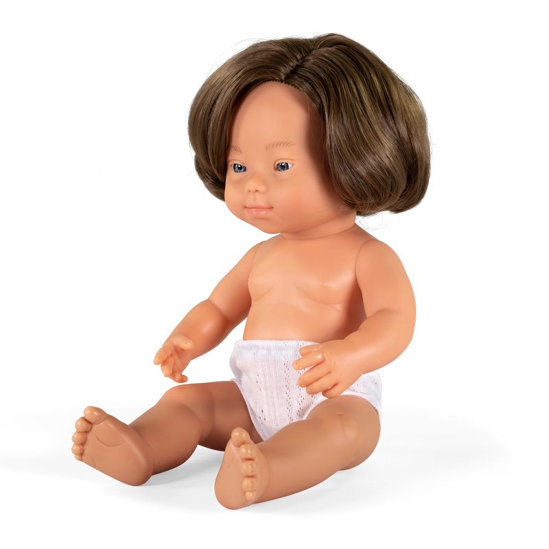 Miniland Educational Anatomically Correct 15" Baby Doll, Down Syndrome Girl, Brown Hair, 3 of 4